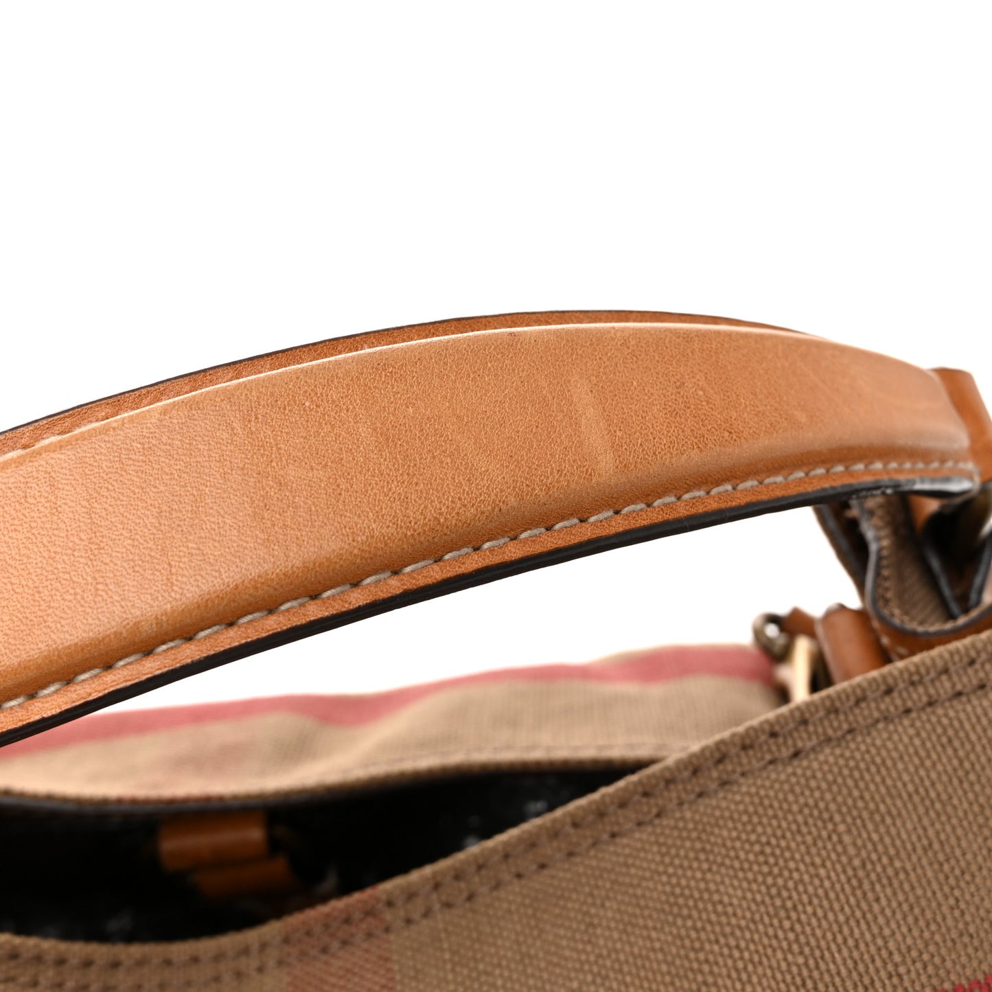 Canvas Mega Check Medium Ashby Hobo Saddle Brown