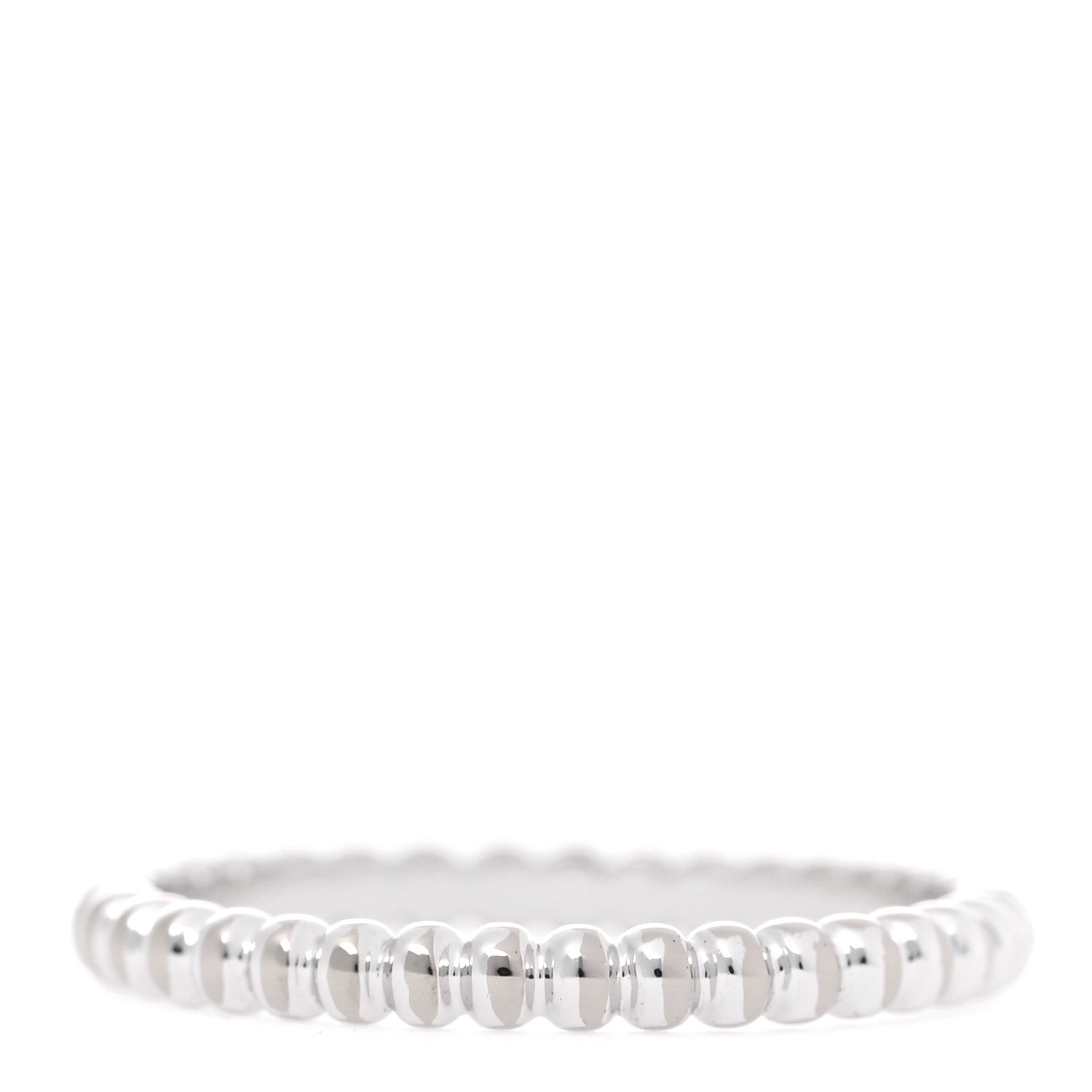 Van Cleef & Arpels 18K White Gold Small Perlee Ring 53 6.5 3 of 6