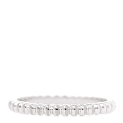 Van Cleef & Arpels 18K White Gold Small Perlee Ring 53 6.5 3 of 6