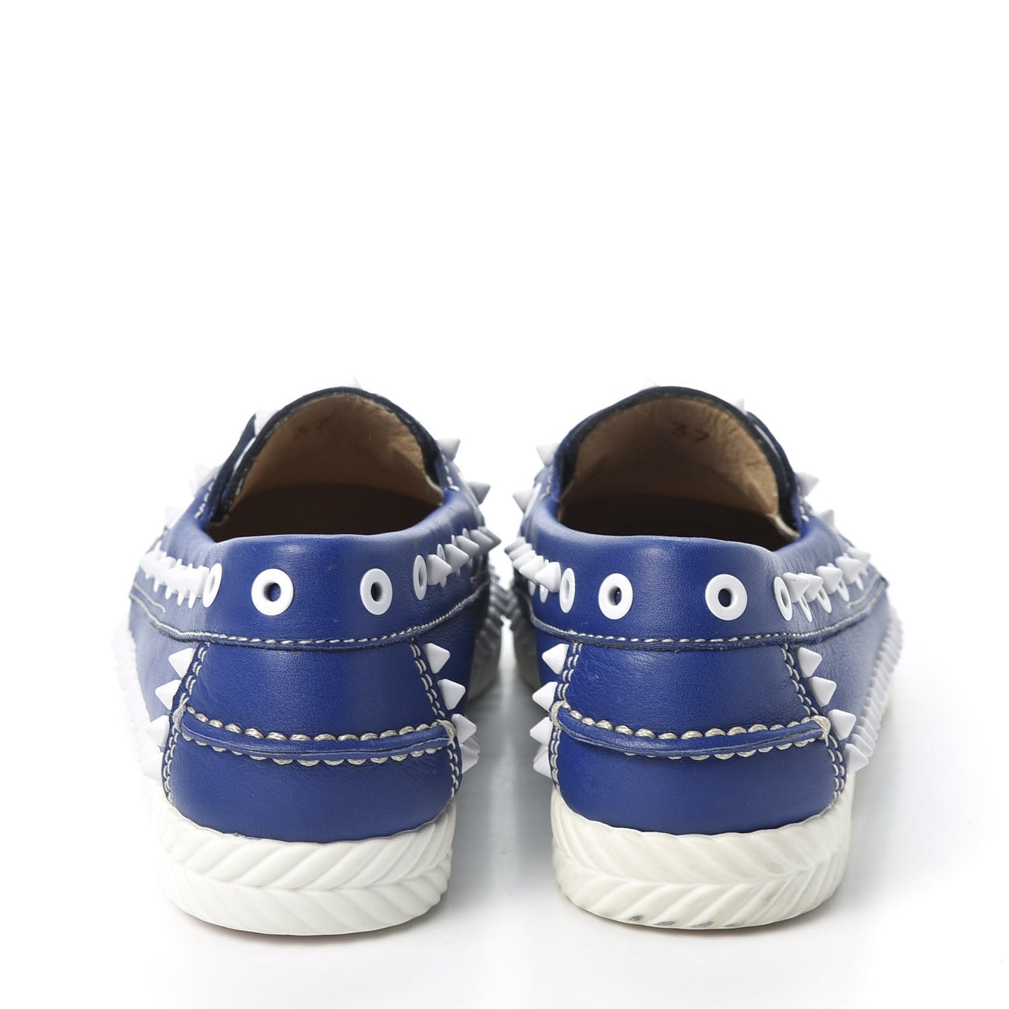 Calfskin Yacht Spikes Loafers 37 Blue