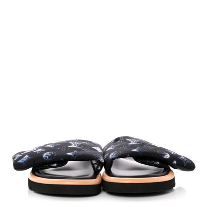 Louis Vuitton Nylon Monogram Womens Pool Pillow Comfort Mules 40 Navy Blue 2 of 10