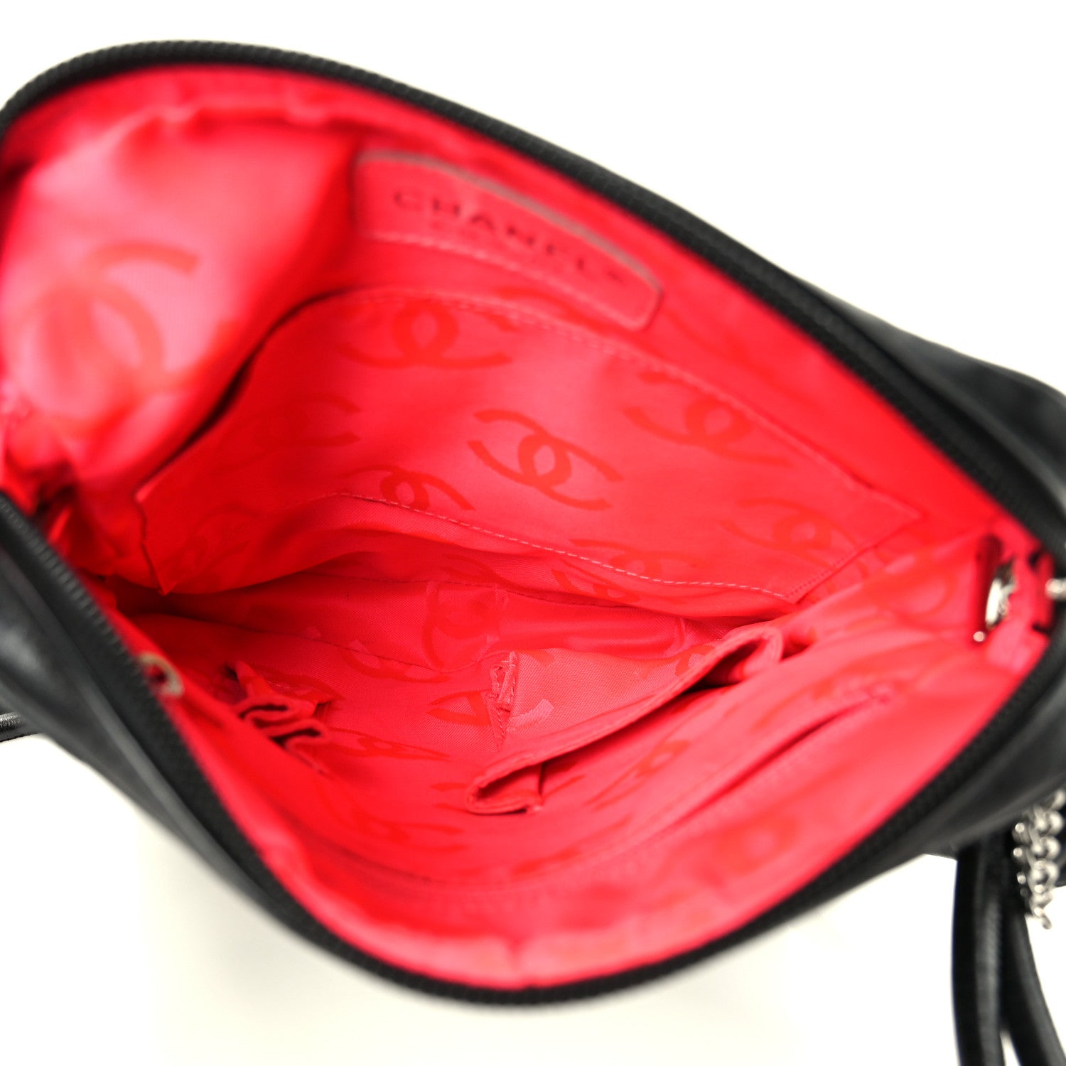 Chanel Calfskin Quilted Medium Cambon Messenger Black White 5 of 10