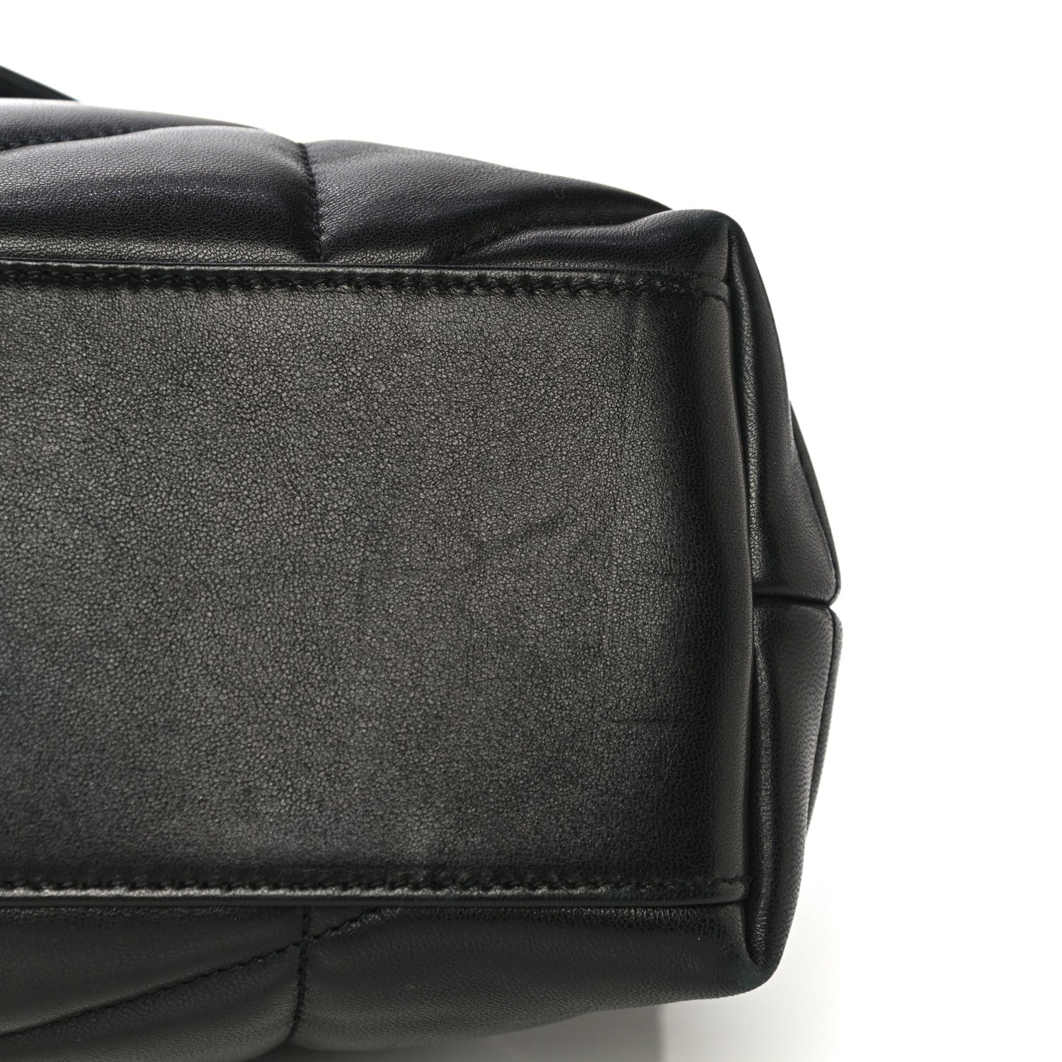 Saint Laurent Lambskin Quilted Small Loulou Puffer Monogram Chain Satchel Black 13 of 13