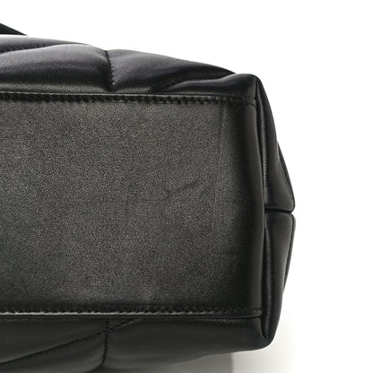 Saint Laurent Lambskin Quilted Small Loulou Puffer Monogram Chain Satchel Black 13 of 13