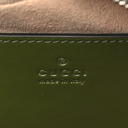 Gucci Calfskin Matelasse Aria Small GG Marmont Chain Shoulder Bag Military Wood 6 of 8