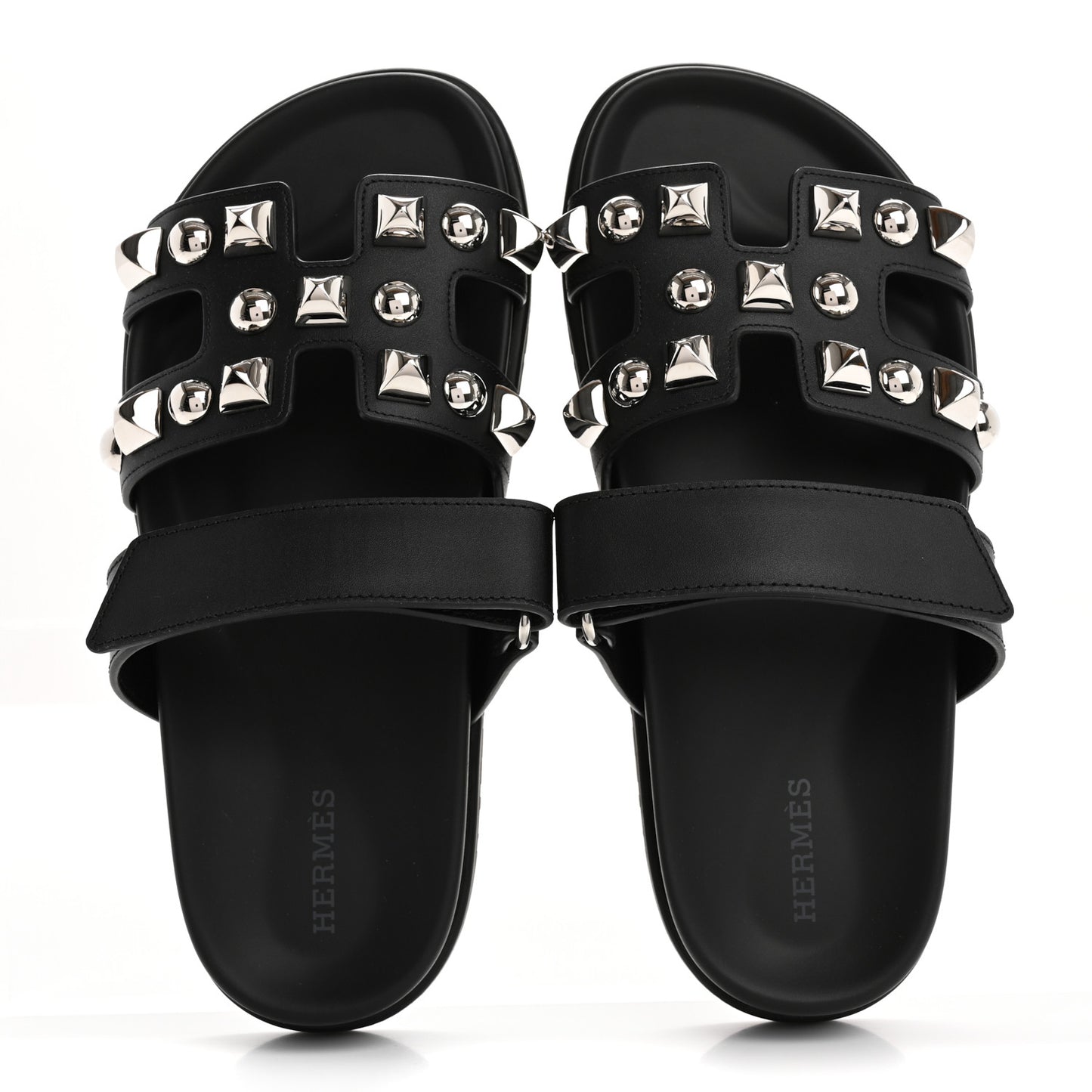 Calfskin Medor Studded Womens Chypre Sandals 36 Black