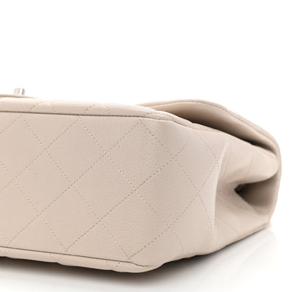Chanel Caviar Quilted Jumbo Single Flap Ecru 10 of 10