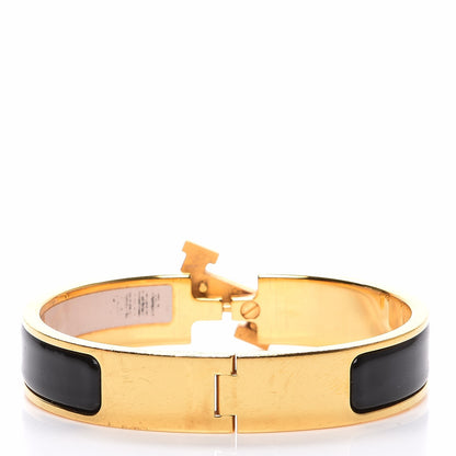 Hermes Enamel Narrow Clic Clac H Bracelet PM Black 3 of 7