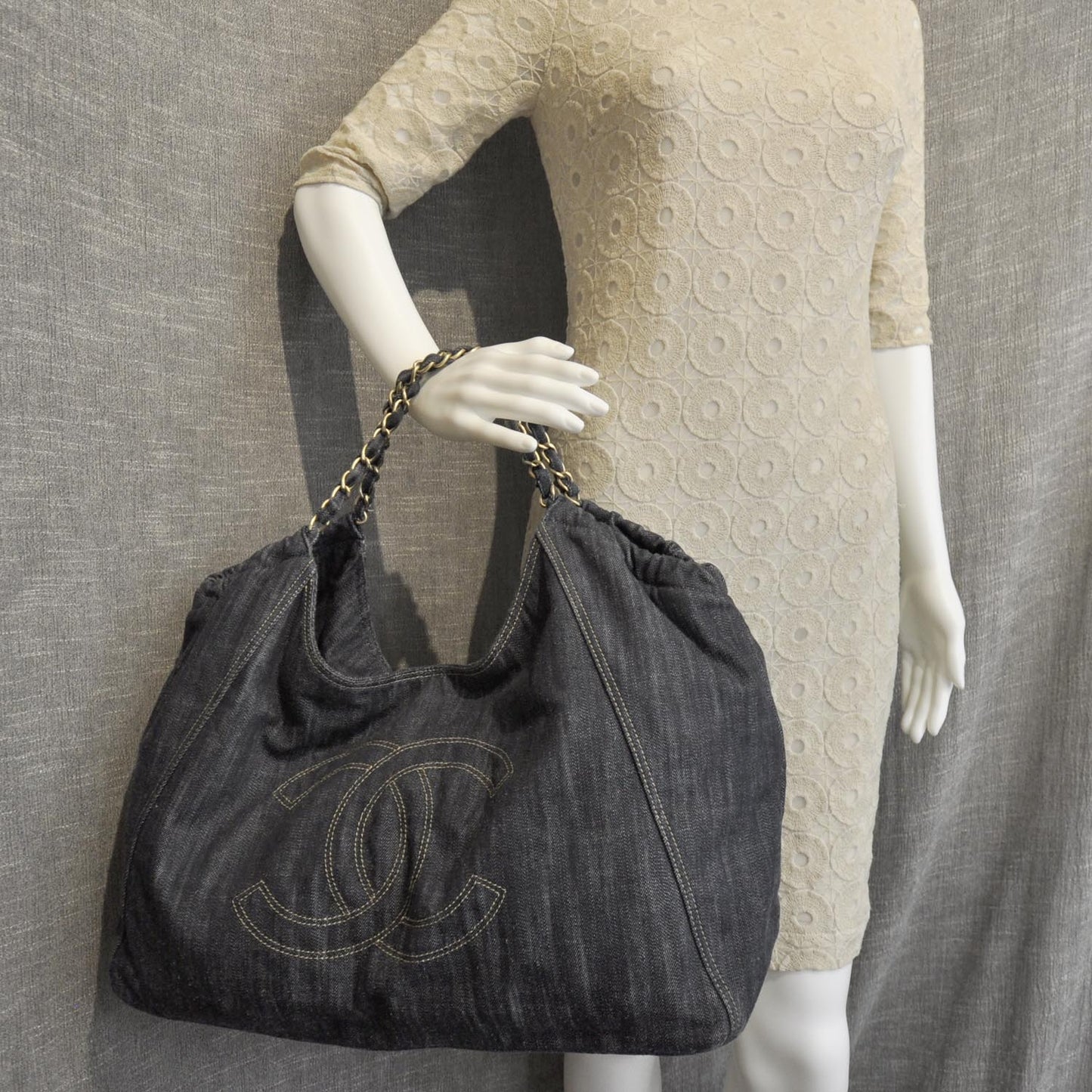 Denim XL Coco Cabas Tote Blue