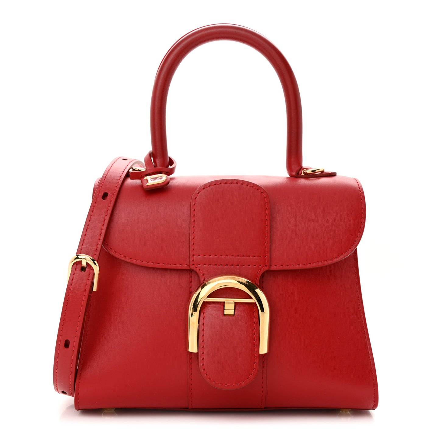 Box Calfskin Mini Brillant Satchel Red