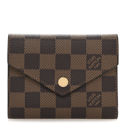 Louis Vuitton Damier Ebene Victorine Wallet Red 1 of 10