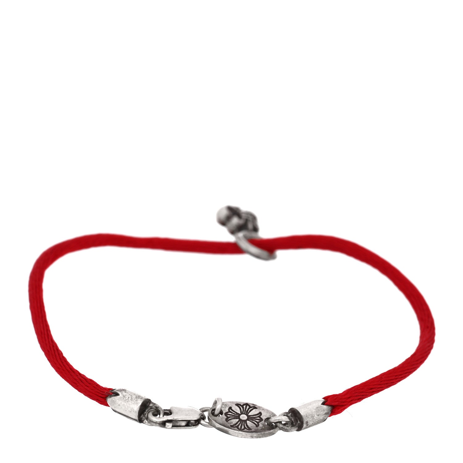 Chrome Hearts Sterling Silver Cord BS Flare Bracelet Red 2 of 3