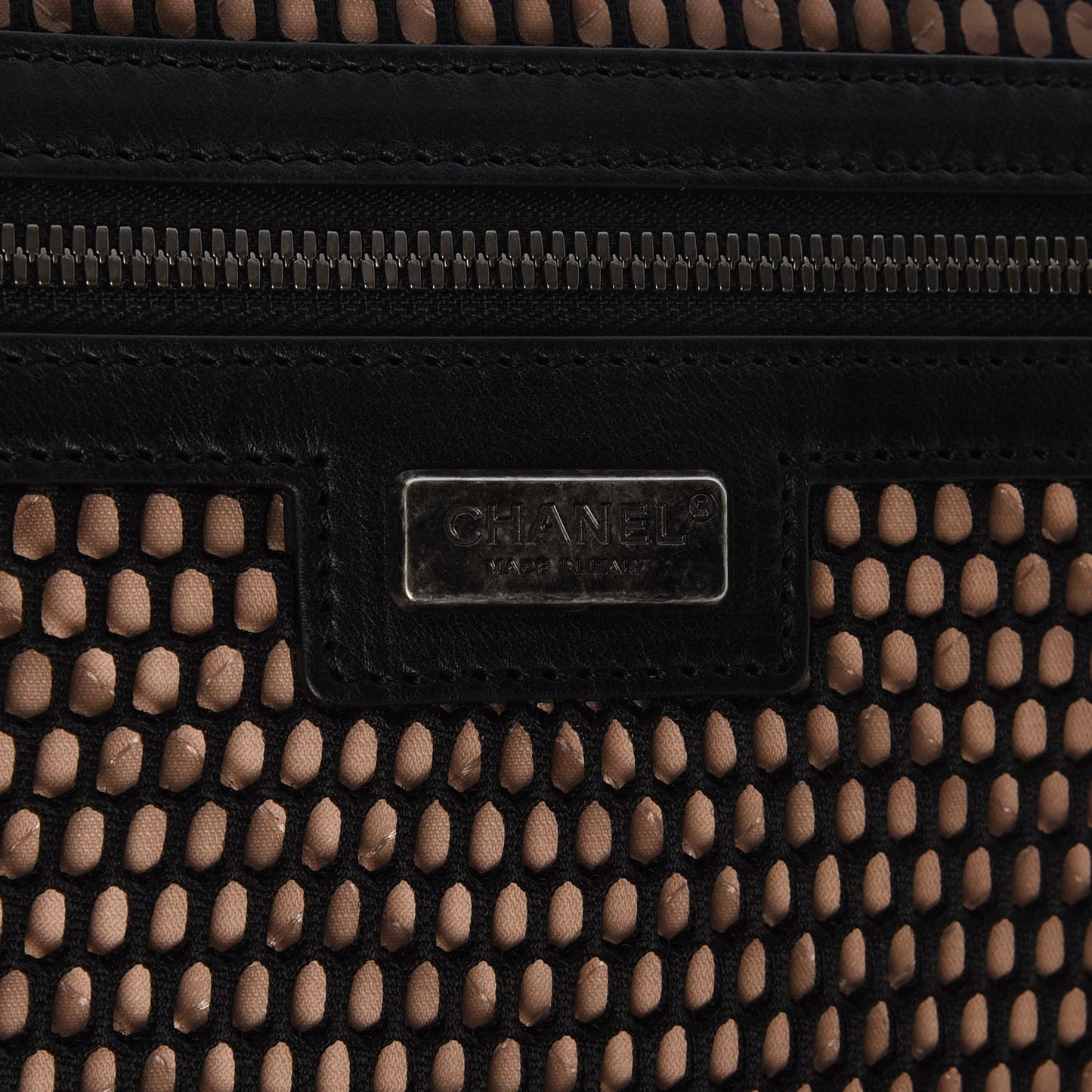 Vinyl Calfskin Quilted Coco Case Trolley Rolling Luggage Black