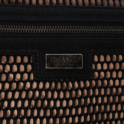 Chanel Vinyl Calfskin Quilted Coco Case Trolley Rolling Luggage Black 7 of 8