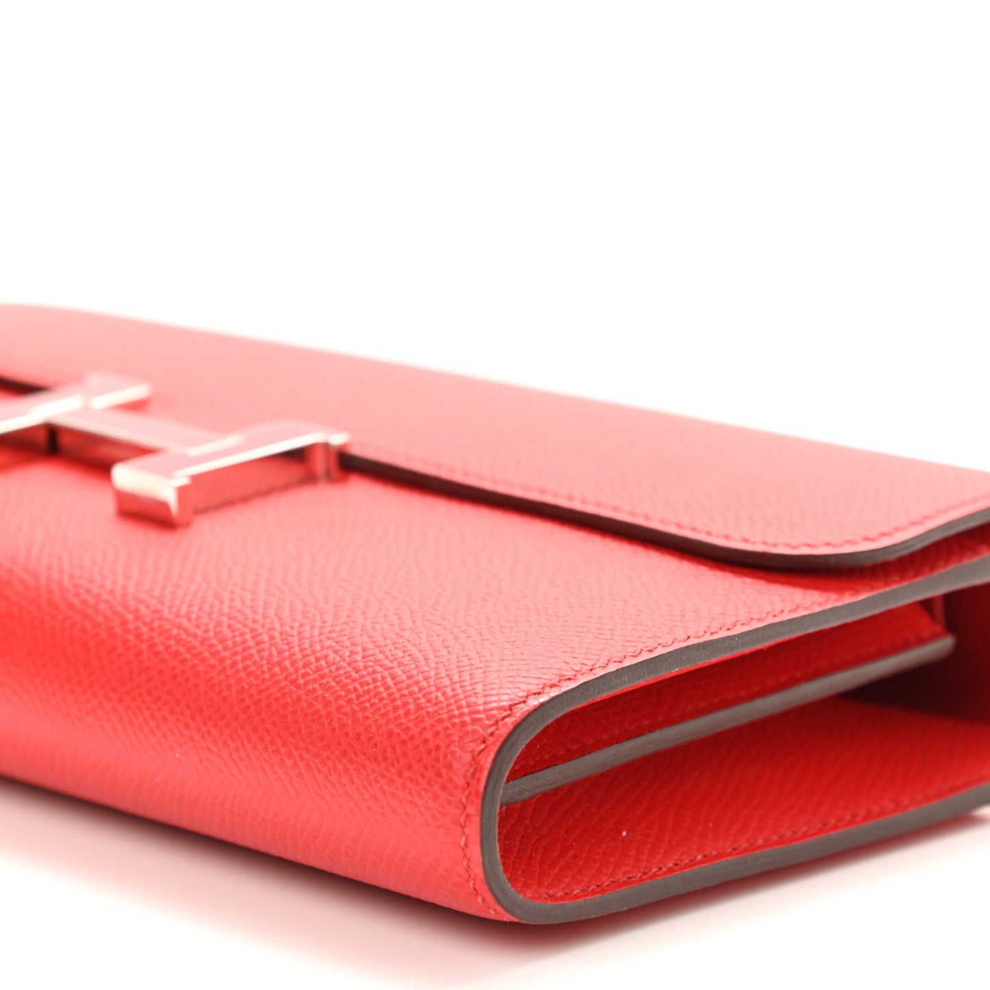 Epsom Enamel Constance Wallet To Go Rouge De Coeur Rubis