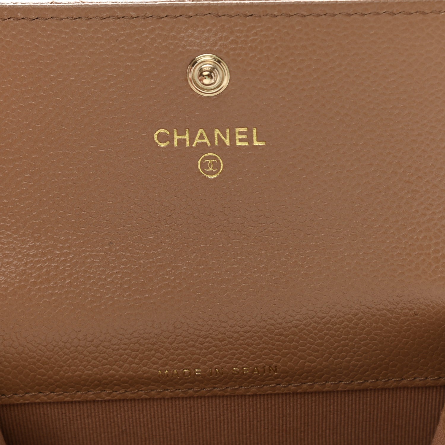 Chanel Caviar Quilted Multi Chain CC Flap Card Holder Beige 7 of 9