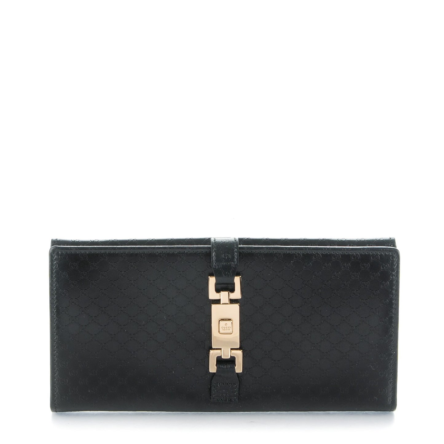 Microguccissima Continental Bardot Wallet Black