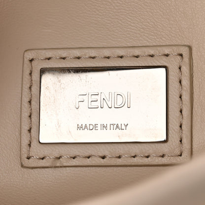 Fendi Vitello Seta Shiny Nappa Ribbon Lace Up Floral Medium Peekaboo Iconic Satchel Camelia Multicolor 6 of 10
