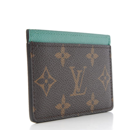 Louis Vuitton Monogram My LV Heritage Card Holder Vert Clair Blue Clair 3 of 8