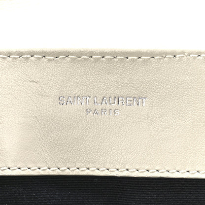 Saint Laurent Calfskin Y Quilted Monogram Small Loulou Chain Satchel Ivory 6 of 12