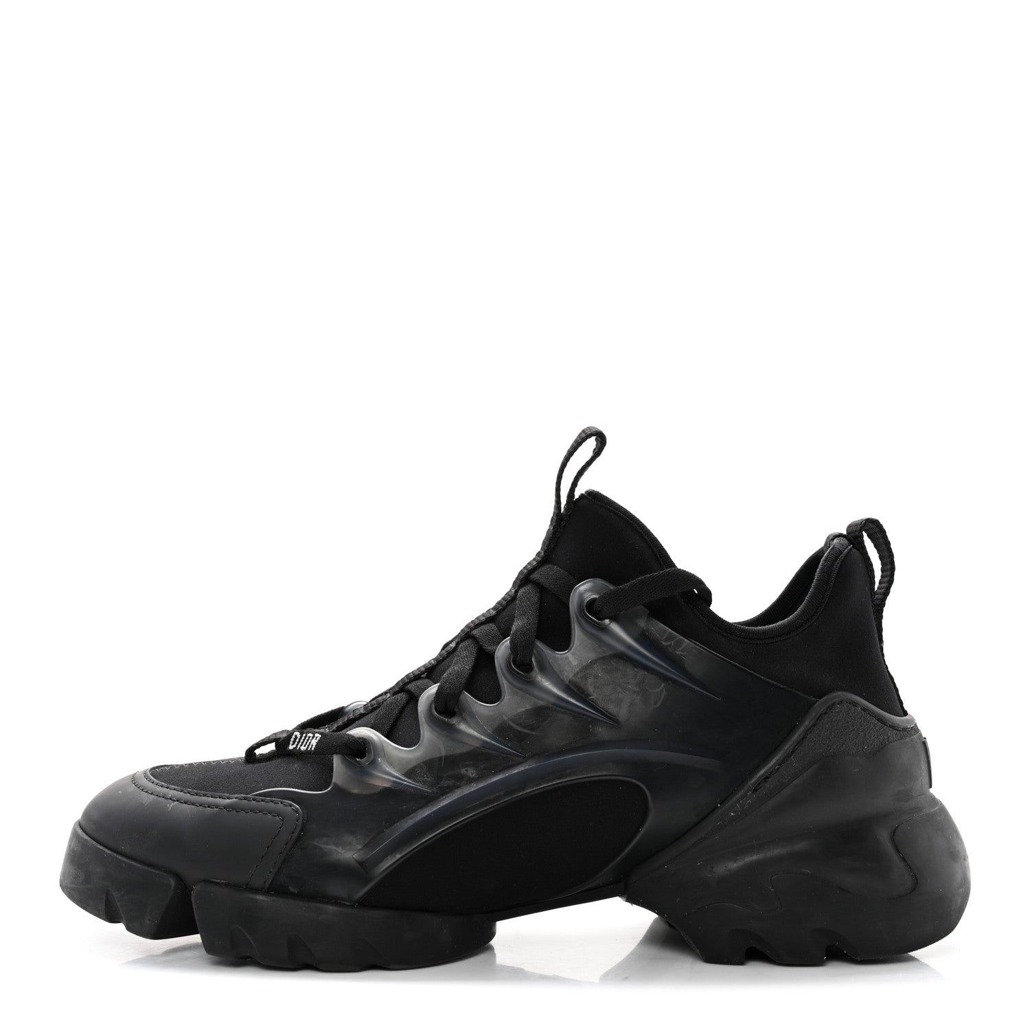 Christian Dior Neoprene Rubber Womens D-Connect Sneakers 36 Black 1 of 14