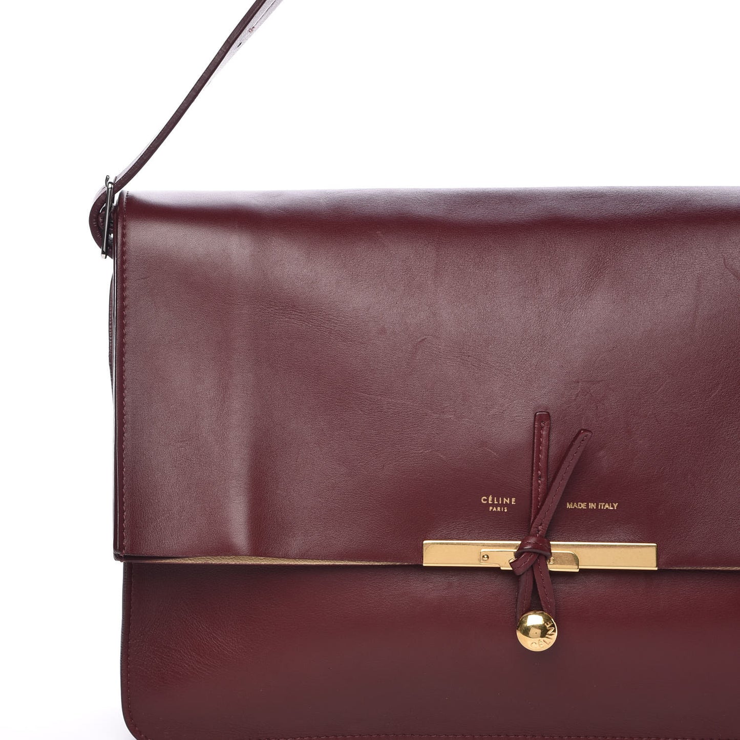 Calfskin Blade Flap Burgundy