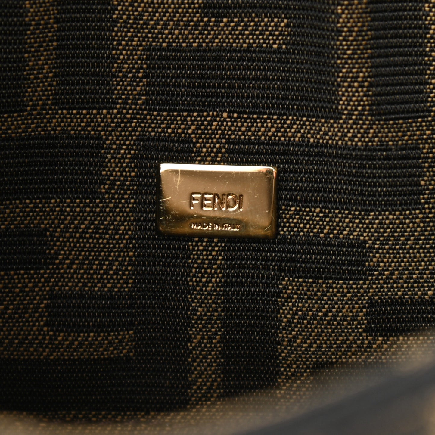Fabric Jacquard FF 1974 Mini Baguette Tobacco Moro Black