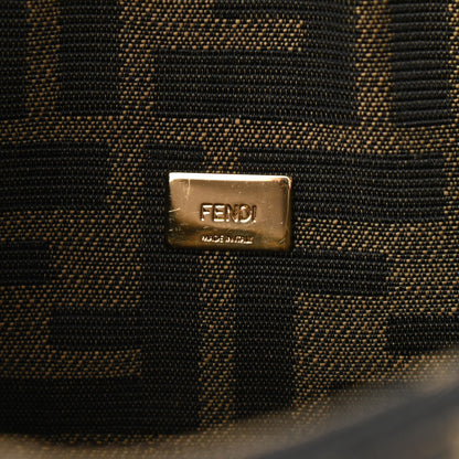 Fendi Fabric Jacquard FF 1974 Mini Baguette Tobacco Moro Black 6 of 10