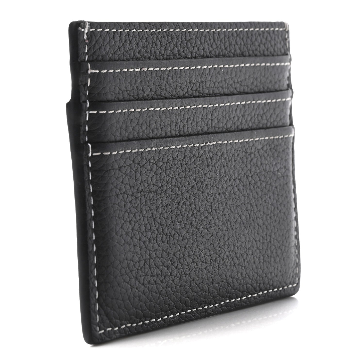 Christian Dior Grained Calfskin Saddle Card Holder Black 3 of 7