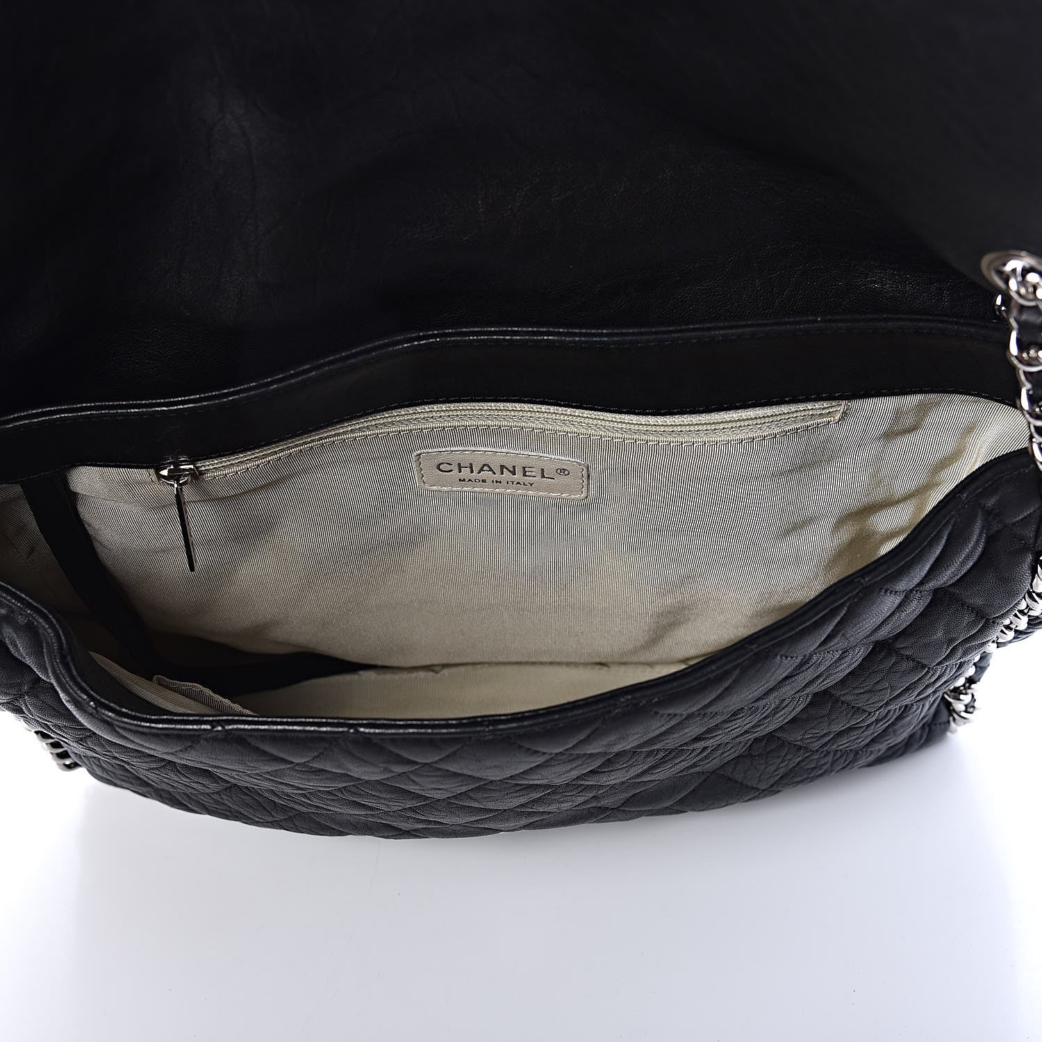 Chanel Washed Lambskin Quilted Maxi Chain Around Flap Black 5 of 9