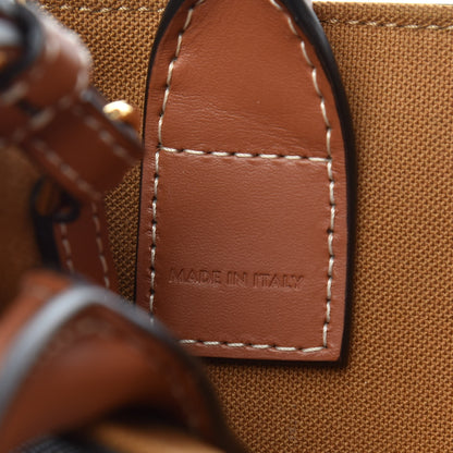 Celine Triomphe Canvas Calfskin Mini Vertical Cabas Tan 6 of 9