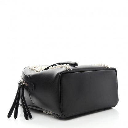 Fendi Vitello Liberty Pearl Romantic Bow Mini Backpack Black 4 of 10