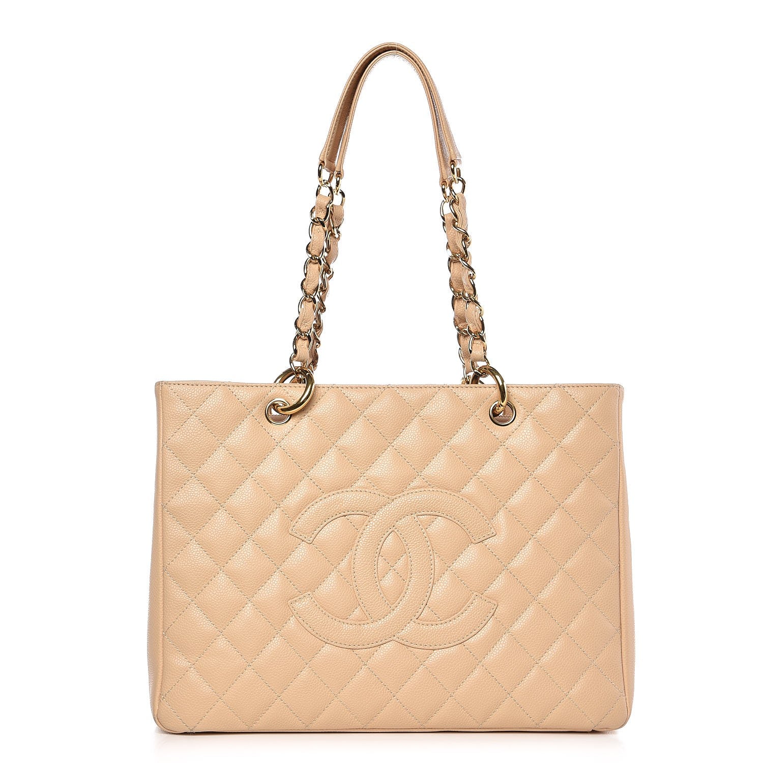 Chanel Caviar Quilted Grand Shopping Tote GST Beige Clair 1 of 12