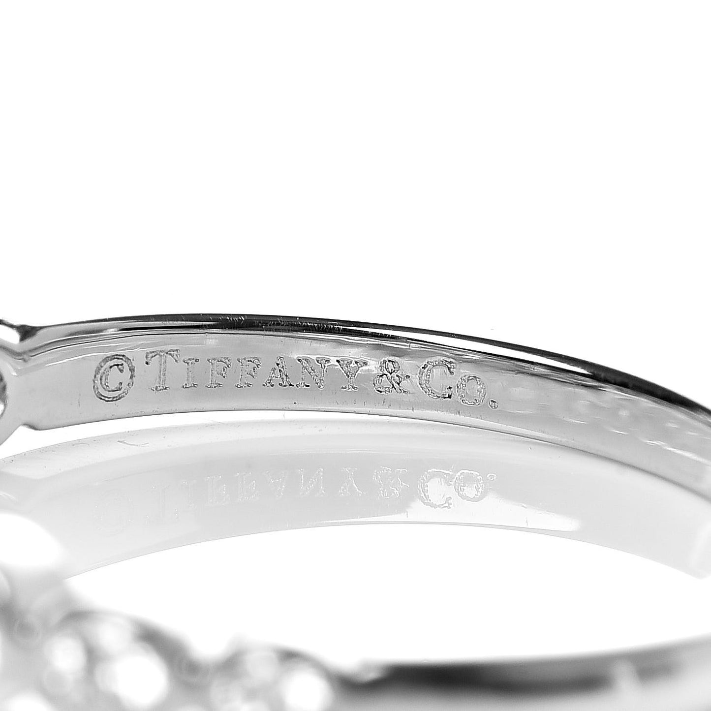 Platinum Diamond Jazz Graduated Band Ring 52 6