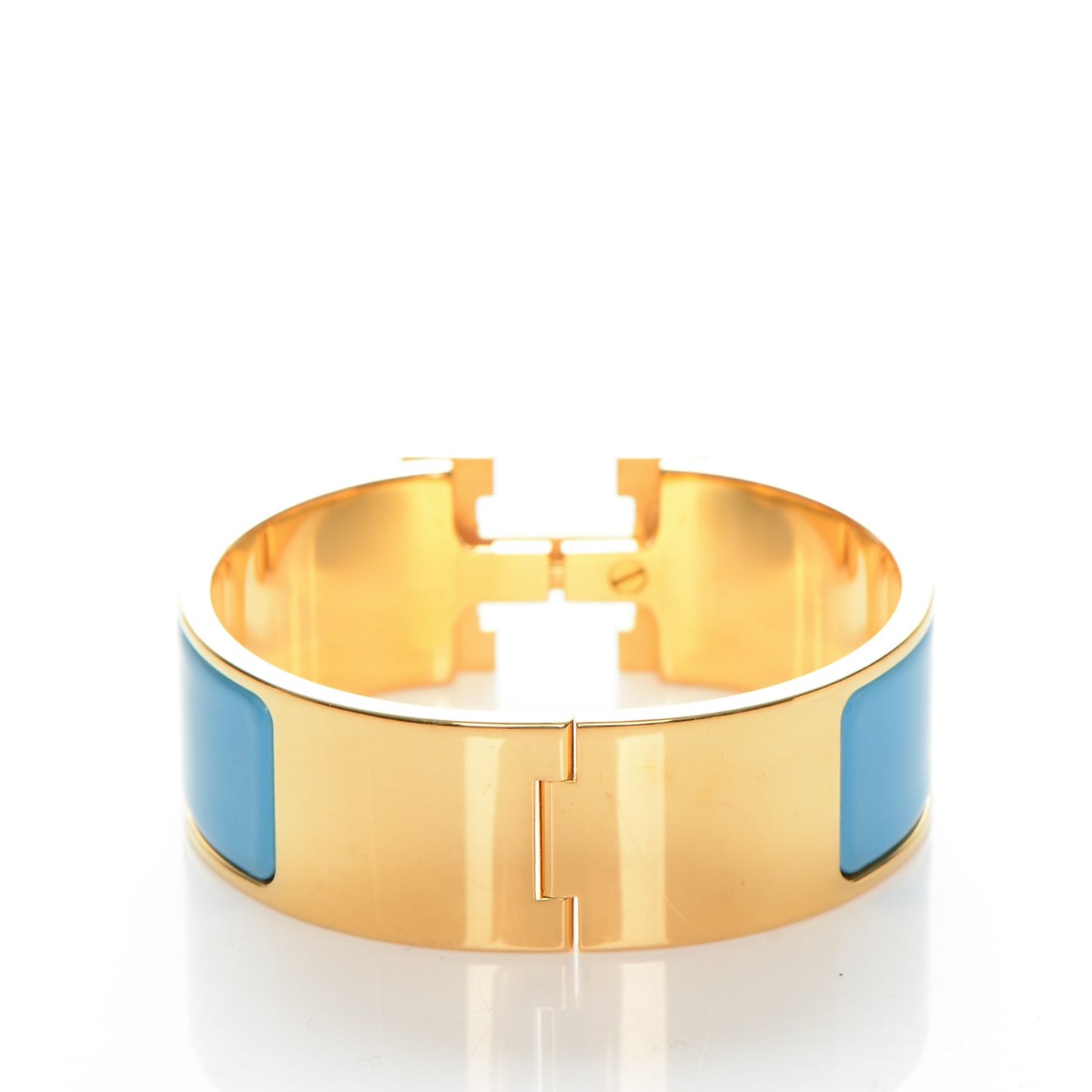 Enamel Clic Clac H Wide Bracelet PM Bleu