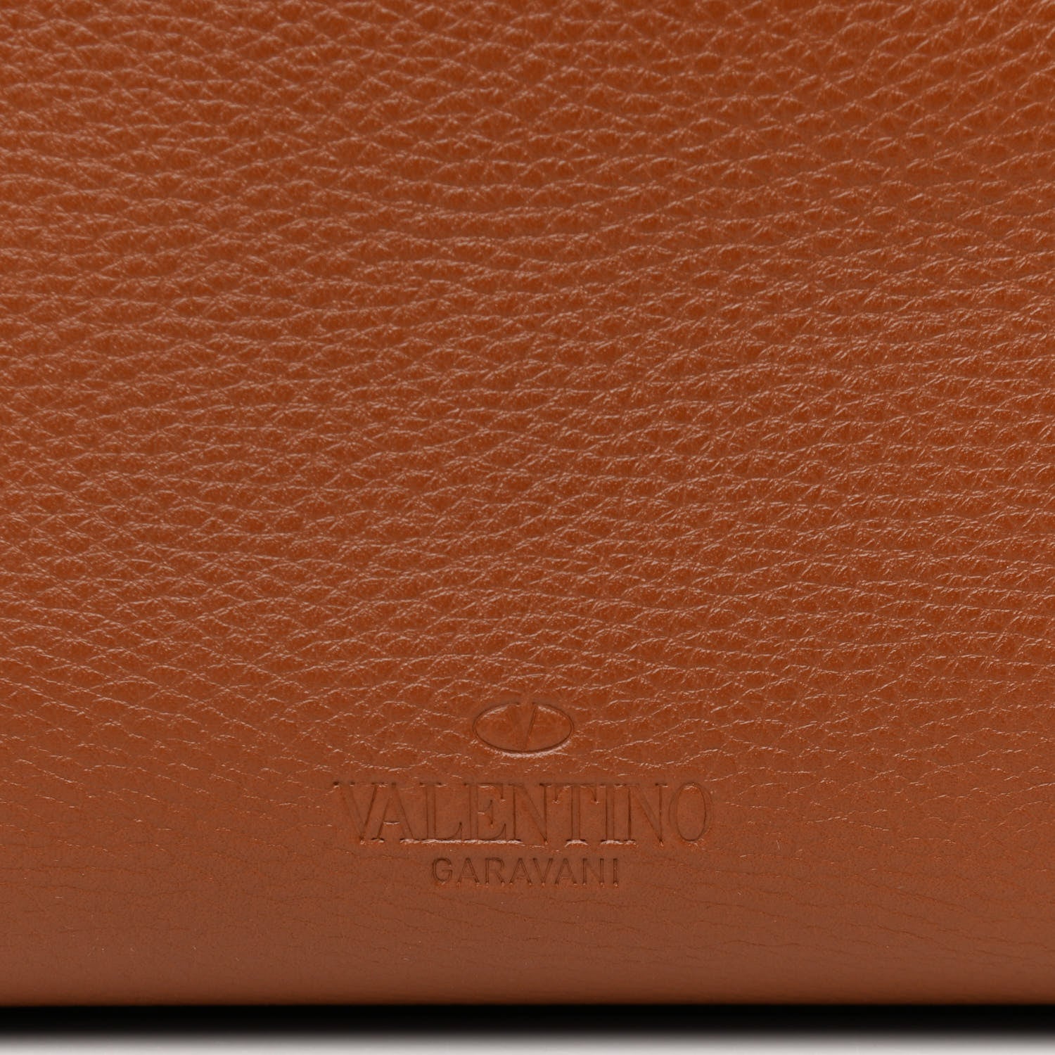 Valentino Garavani Grained Calfskin Rockstud Shoulder Tote Tan 7 of 10