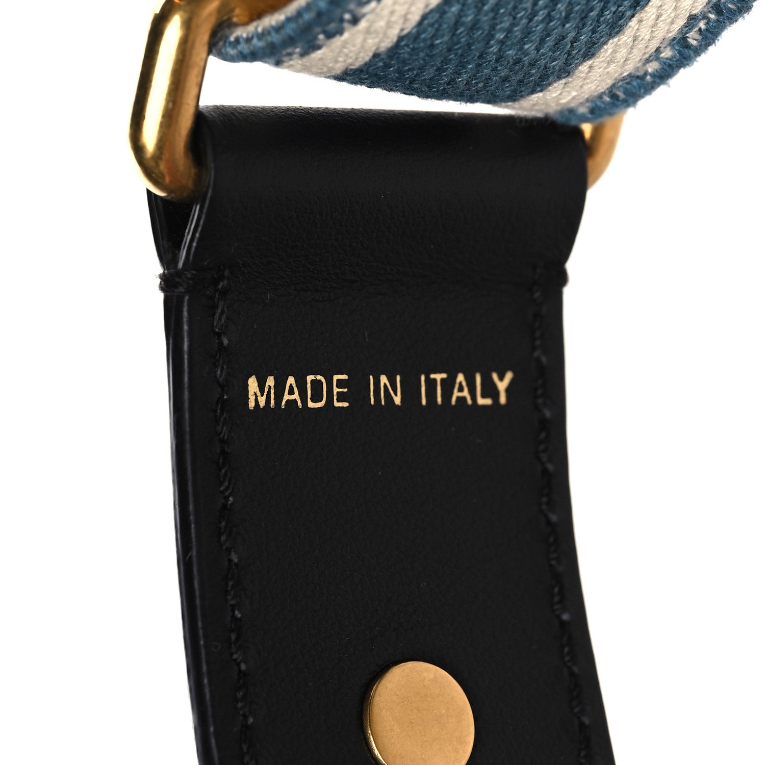 Christian Dior Canvas Embroidered Adjustable Shoulder Strap Deep Ocean 3 of 5