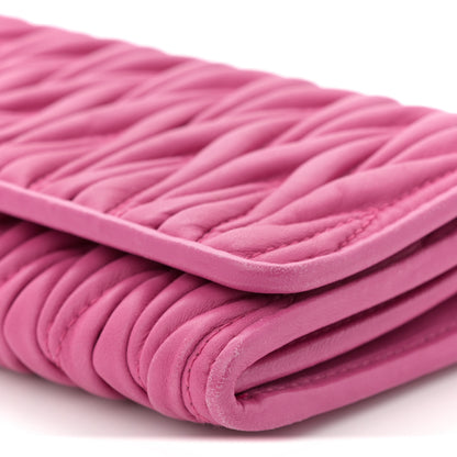 Miu Miu Nappa Matelasse Wallet On Chain Fuxia 9 of 10
