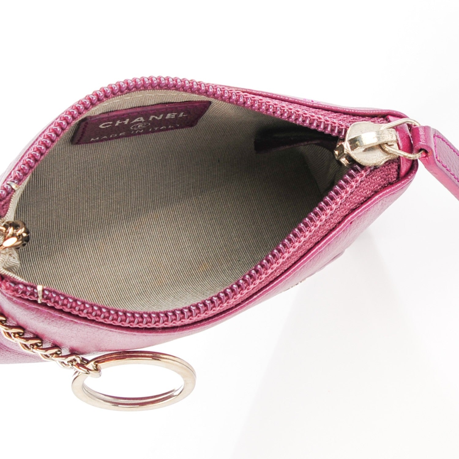 Chanel Goatskin CC Jacket Embossed Coin Purse Light Purple 5 of 7