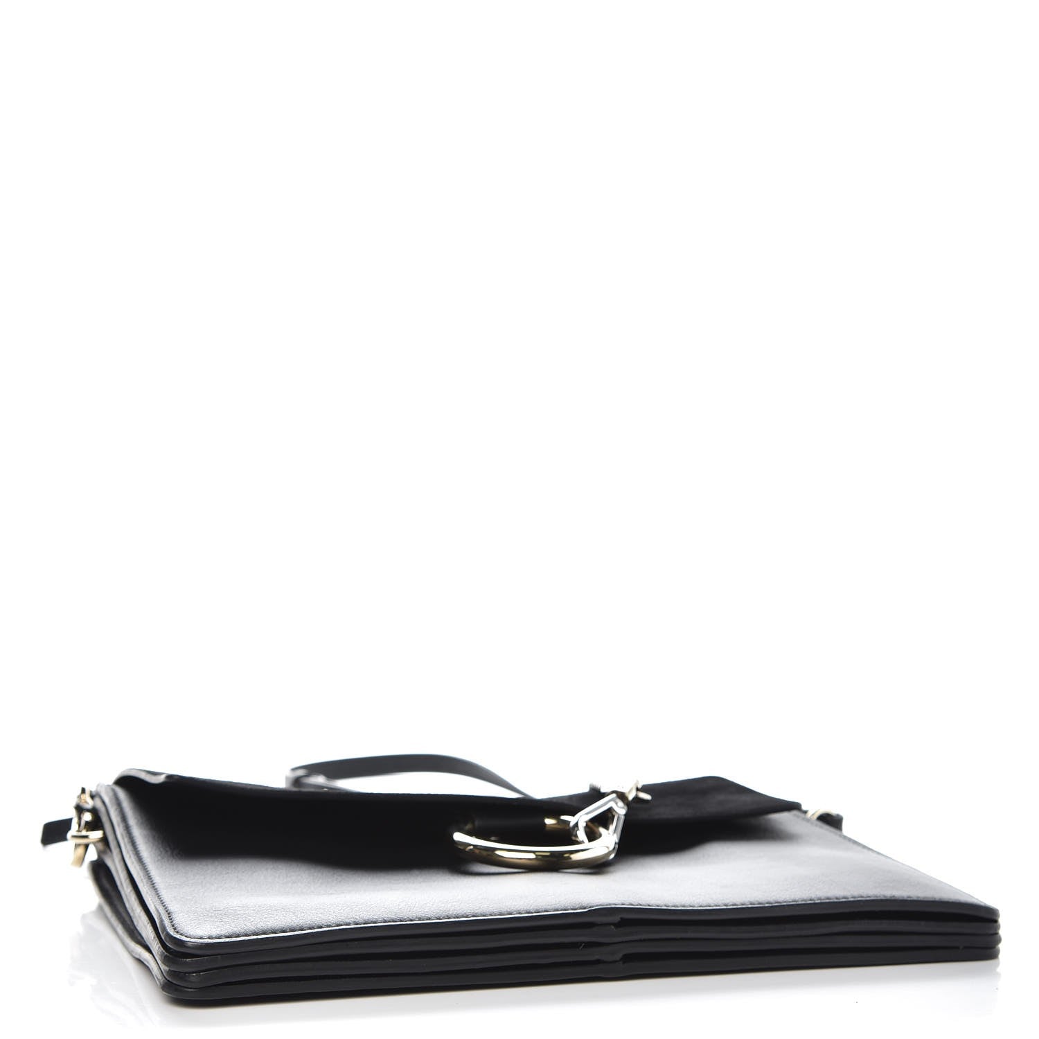 Chloe Suede Calfskin Medium Faye Shoulder Bag Black 4 of 9
