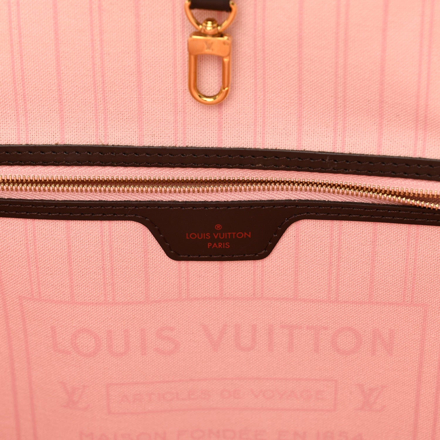 Louis Vuitton Damier Ebene Neo Neverfull MM Rose Ballerine 7 of 10