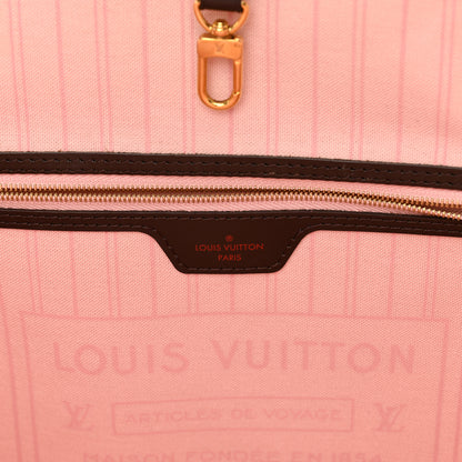 Louis Vuitton Damier Ebene Neo Neverfull MM Rose Ballerine 7 of 10