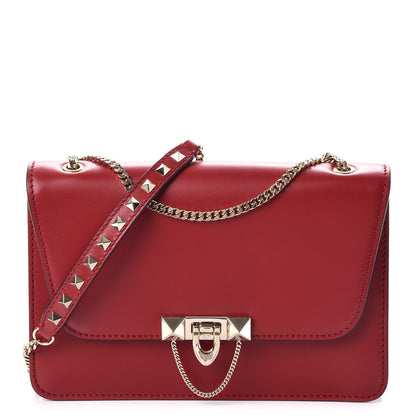 Valentino Garavani Vitello Small Rockstud Demilune Shoulder Bag Rosso Valentino 1 of 9