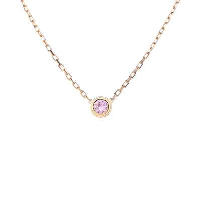 Cartier 18K Pink Gold Pink Sapphire D'Amour Pendant Necklace 4 of 6