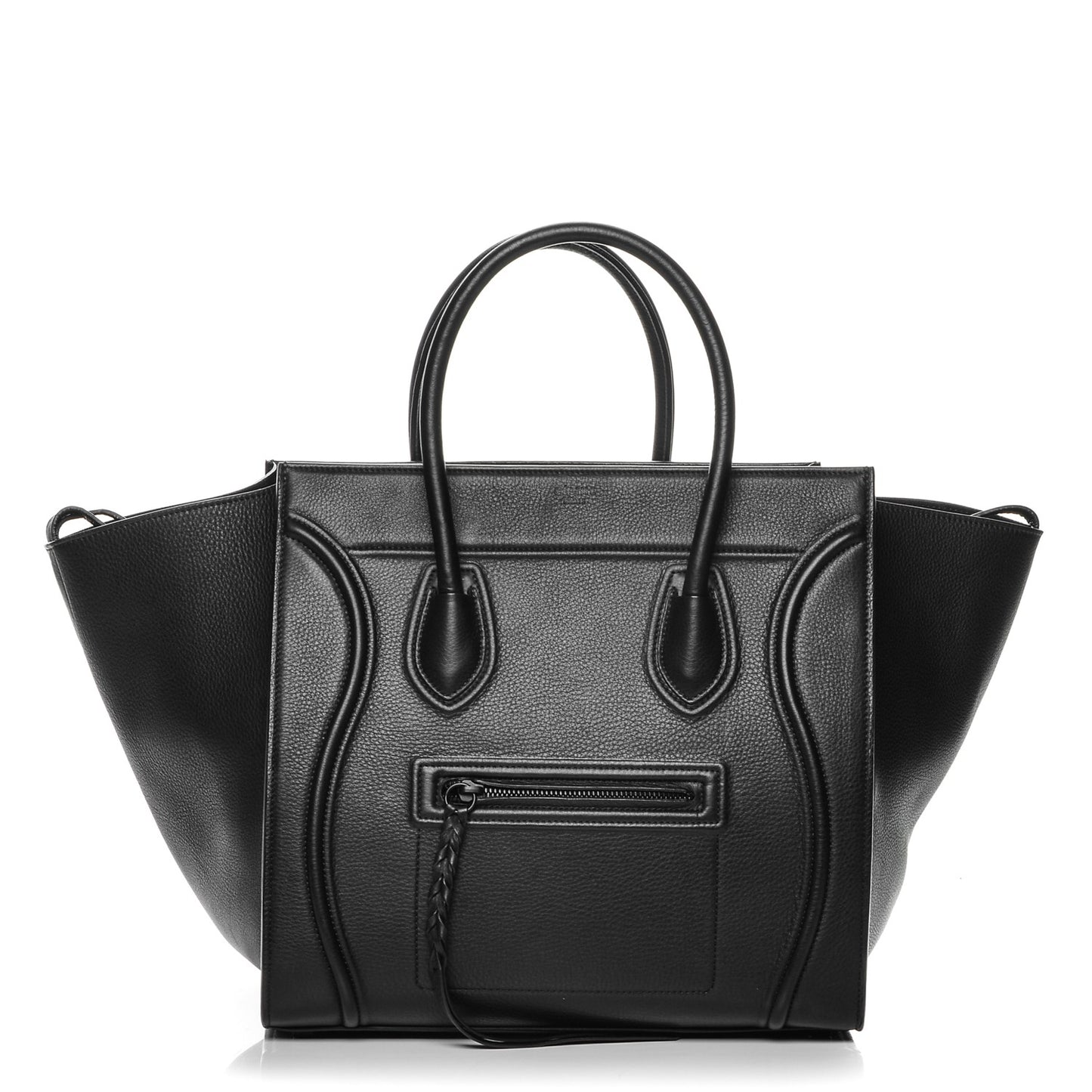 Supple Calfskin Medium Phantom Luggage Black
