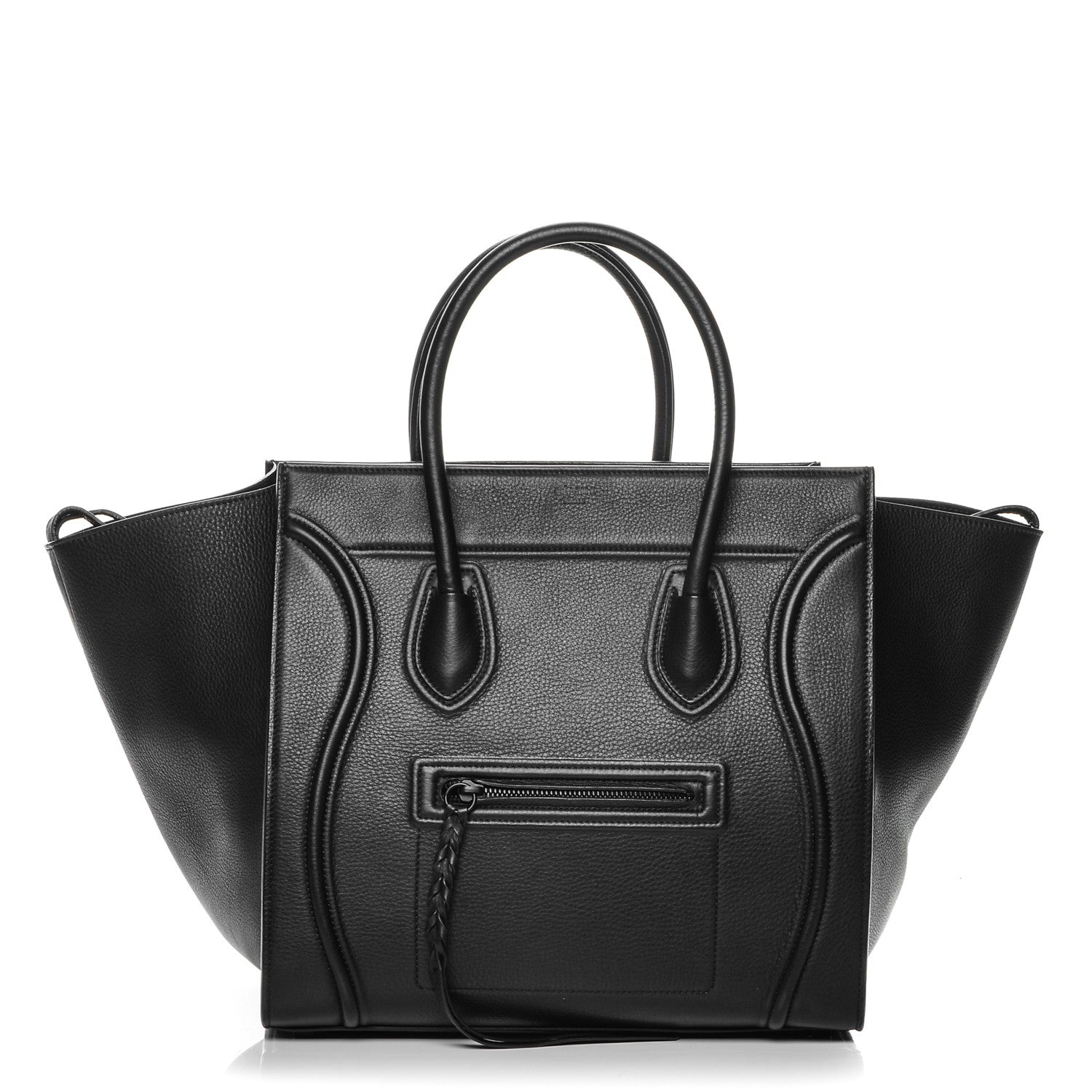 Celine Supple Calfskin Medium Phantom Luggage Black 1 of 7