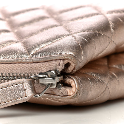 Chanel Metallic Lambskin Quilted Cosmetic Pouch Light Gold 16 of 16