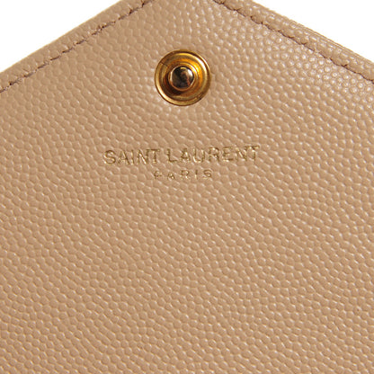 Saint Laurent Grain De Poudre Matelasse Chevron Monogram Chain Wallet Powder 7 of 8