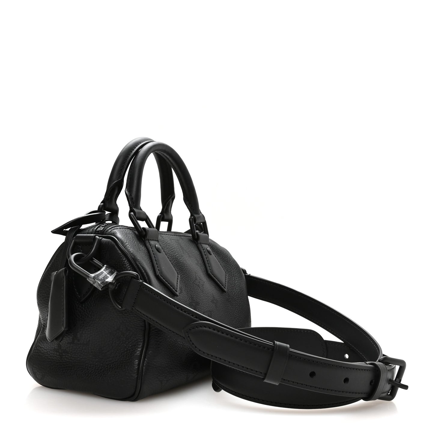 Calfskin Monogram Speedy P9 Bandouliere 20 Ultra Black