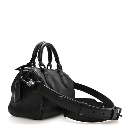 Louis Vuitton Calfskin Monogram Speedy P9 Bandouliere 20 Ultra Black 4 of 12